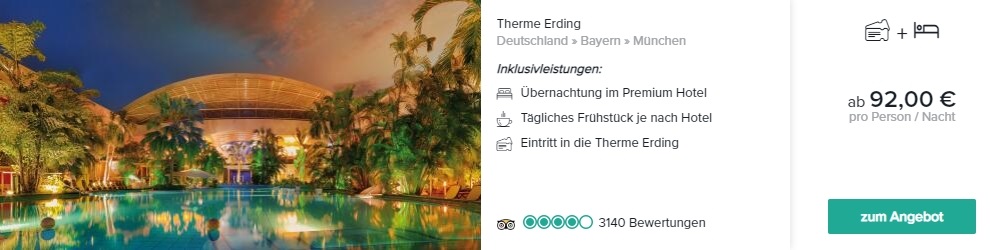 Angebot Therme Erding mit Hotel