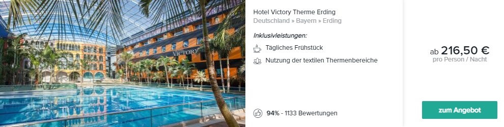 Angebot Therme Erding Hotel Victory